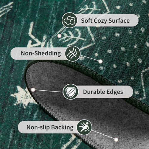 SERISSA 2x12 Washable Non-Slip Boho Runner Rug for Hallway - Image 4