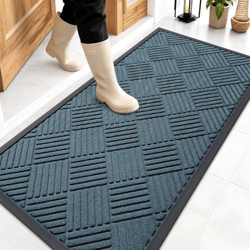 OLANLY Front Door Mat Outside Entrance 47x23, Waterproof Heavy-Duty Doormat by OLANLY