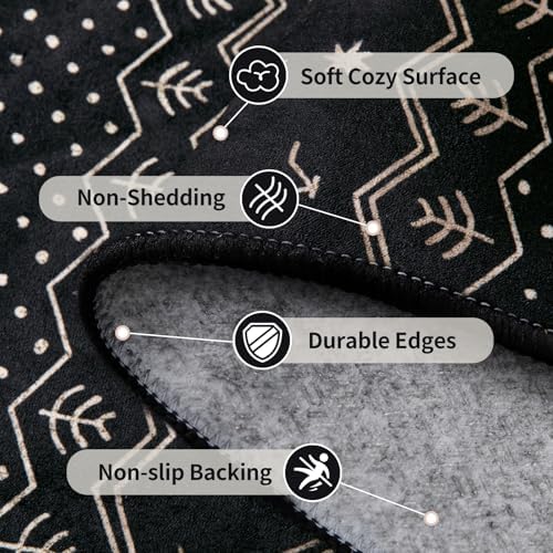 SERISSA 9x12 Washable Non-Slip Boho Area Rug for Living Room - Image 5