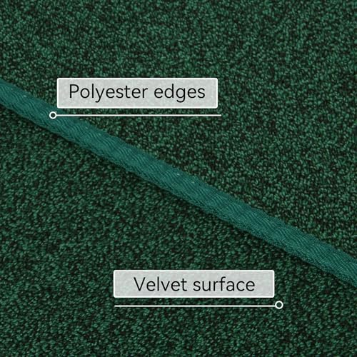 Runner Rug with Non Slip Rubber Backing 2' * 8', Washable Soft Floor Carpet for Kitchen, Hallway, Entryway Indoor, Bedroom, Laundry, Low Pile Area Rugs, Solid Color with Pointillism Style, Green - Image 2