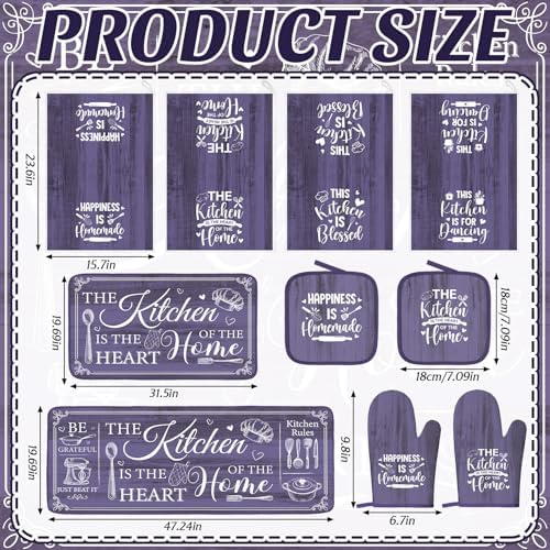 Fourluoo 10 Pcs Purple Kitchen Decor Set - Image 3