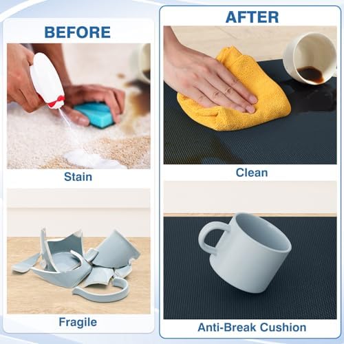 StepRite Kitchen Mats for Floor, 2-Piece Anti-Fatigue Rugs, Dark Charcoal - Image 4