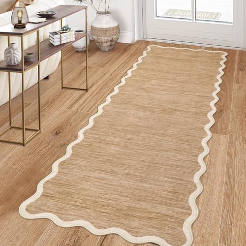GarveeHome Scalloped Washable Runner Rug 2x6 Runner Non Slip Kitchen Rugs - Image 3