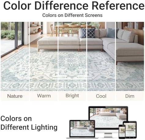 befbee Washable 5x7 Area Rug Non Slip Stain Resistant Rug for Living Room - Image 7