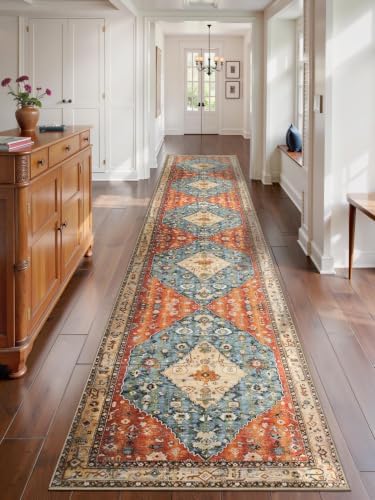 SERISSA 2'6"x14' Washable Non Slip Boho Runner Rug for Hallway by SERISSAHomeDecorCollection