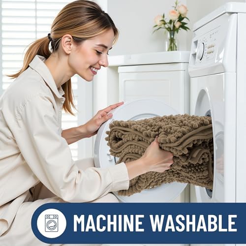 Smiry Bathroom Rugs Round 24X24, Extra Soft Rubber Backing Bath Mats - Image 6
