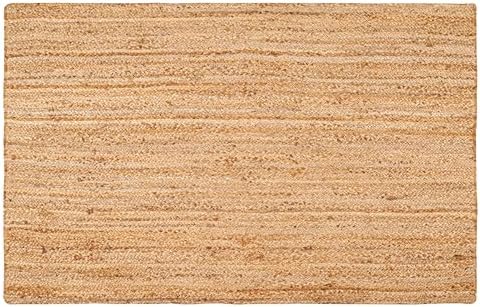 Hausattire Jute Braided Woven Kitchen Rug 4x6 Feet - Natural - Image 3