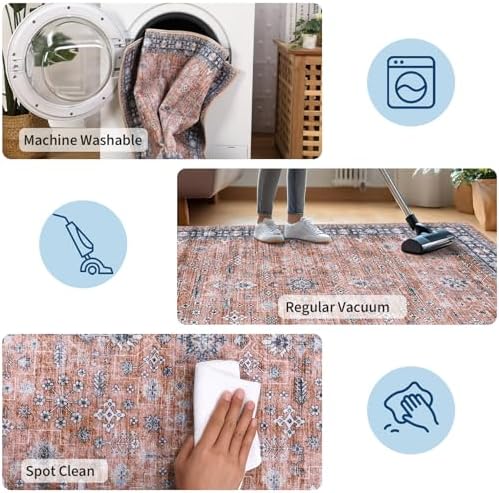 GarveeHome 6x9 Washable Rug Living Room Vintage Bedroom Carpet - Image 6