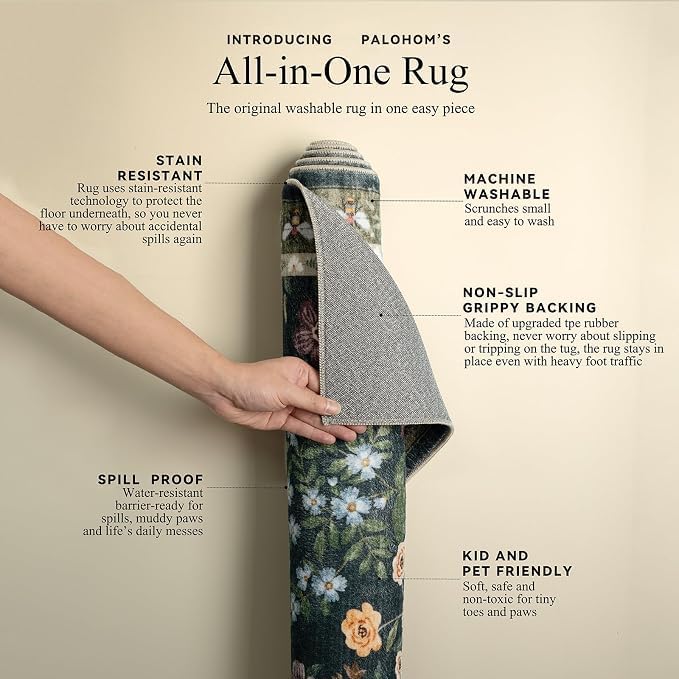 Machine Washable Throw Rugs for Entryway: Door Mat Indoor Entrance 2x3 Rug Small Area Rug Non-Slip Low Pile Kitchen Rug for Front Door Indoor Entrance Kitchen Bedroom Kids Room - Image 4