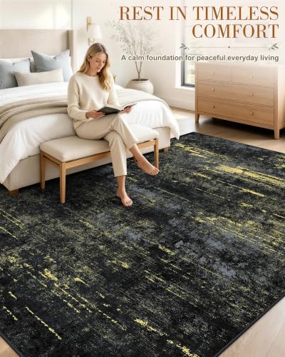 OLANLY 5x7 Washable Area Rug, Soft Non Slip Carpet for Bedroom Living Room - Image 3