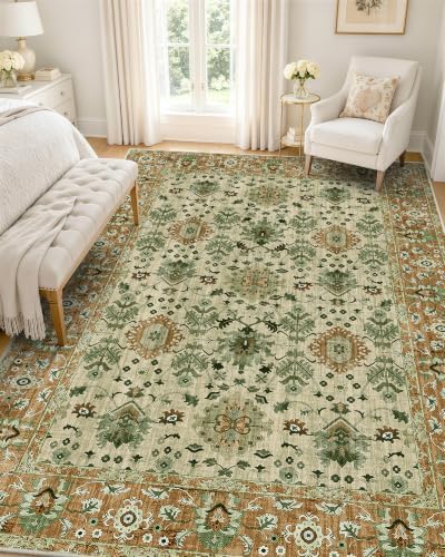 OLANLY 5x7 Washable Area Rug, Soft Non Slip Carpet for Bedroom Living Room by OLANLY