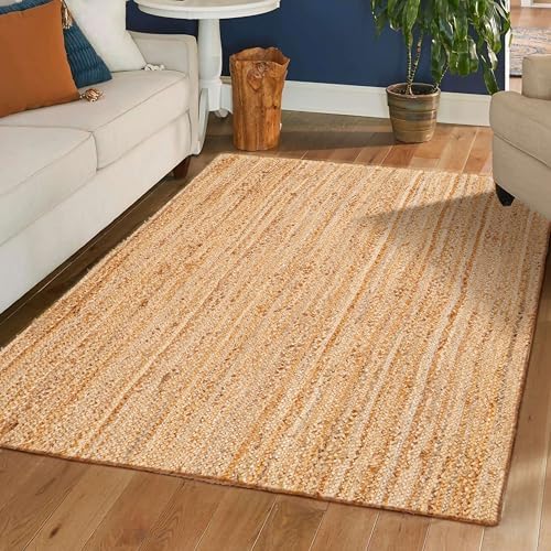 Hausattire Jute Braided Woven Kitchen Rug 3x5 Feet - Natural - Image 4