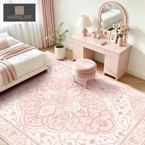 YARNSCAPE 6' x 9' Machine Washable Area Rug, Non-Slip Low-Pile Carpet - Image 3
