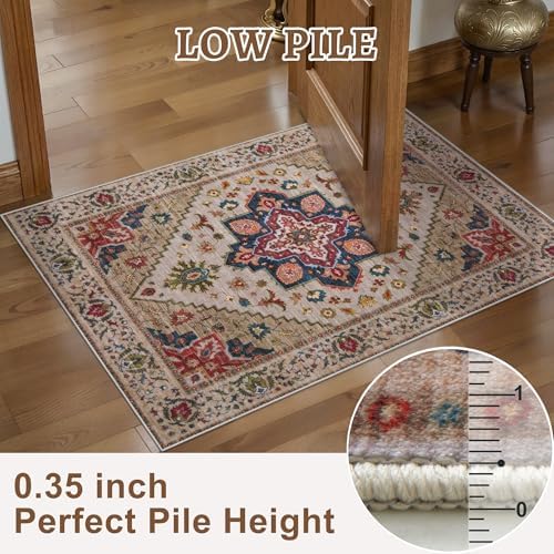 Tangsoo 2.6x10 Hallway Runner Rugs, Washable Non Slip Vintage Rug Runners - Image 3
