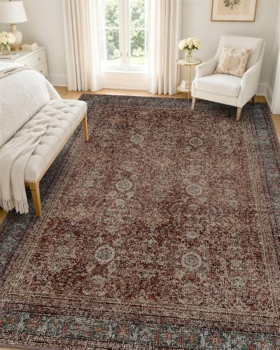 OLANLY 5x7 Washable Area Rug, Soft Non Slip Carpet for Bedroom Living Room by OLANLY
