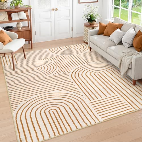 Lahome Abstract Washable Rugs 5x7, Playroom Rug for Living Room Kids Room by Lahome