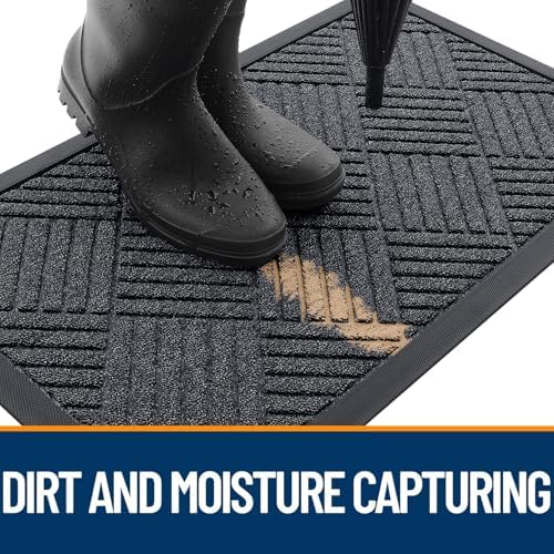 OLANLY Front Door Mat Outside Entrance 35x23, Waterproof Heavy-Duty Doormat - Image 3