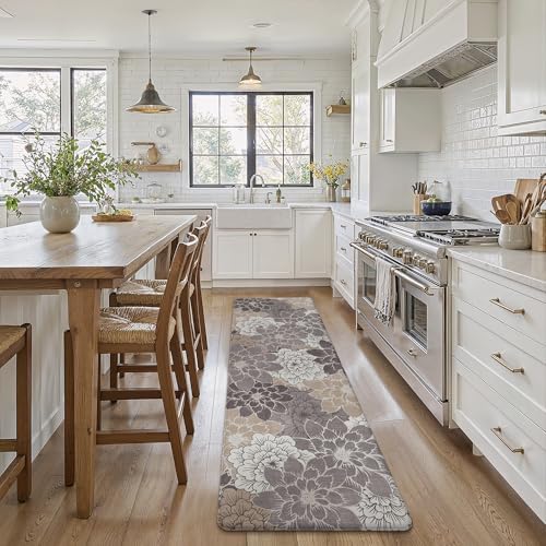 GENIMO Anti Fatigue Kitchen Mats for Floor 23"X71",Runner Rug,Coffee Brown by GENIMO