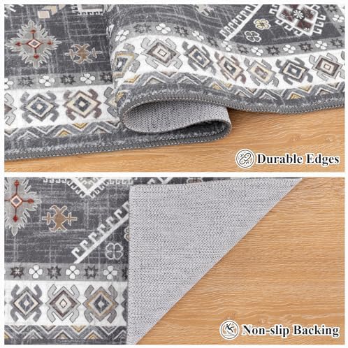 HEBE Boho Kitchen Mats for Floor 24''x72'', Non Slip Washable Runner Rug - Image 6