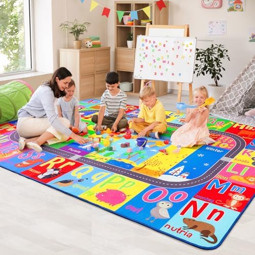 HOMORE Kids Rug, 10x14 Large Educational Rugs for Classroom Playroom by Homore