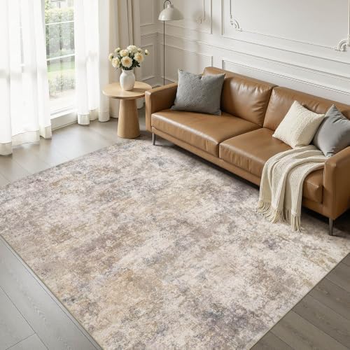 kakania Washable 5x8 Area Rug for Living Room: Abstract Modern Home Decor by kakania