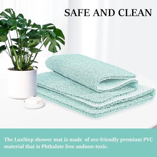 LuxStep Shower Mat Bathtub Mat Non-Slip Bath Mat with Drain, Quick Drying - Image 3