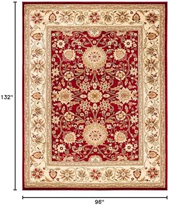 SAFAVIEH Lyndhurst Area Rug 8x11, Red & Ivory LNH212F - Image 2