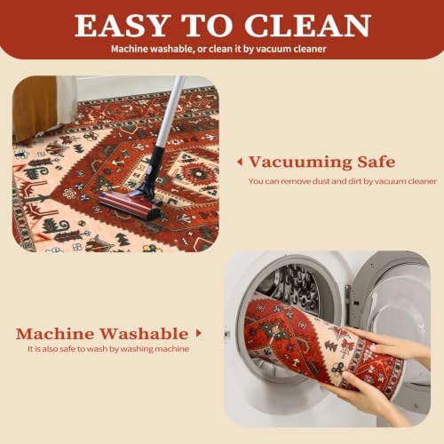 SERISSA 6x9 Washable Non Slip Boho Area Rug for Living Room - Image 4
