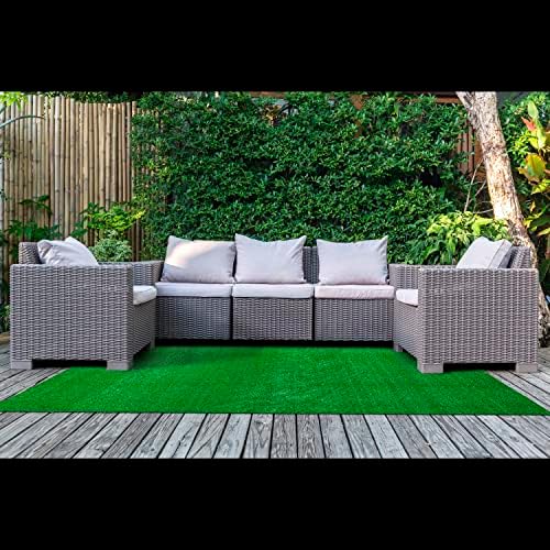 Garland Rug Artificial Grass 7 Ft. X 10 Ft. Large Indoor/Outdoor Area Rug Green -Lush Green, Durable, and Low-Maintenance for Patios, Lawns, and More - Image 2