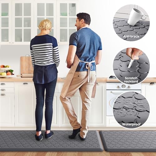 Kitchen Mat 2 PCS Cushioned Anti-Fatigue Floor Mat Standing Mat for Kitchen - Image 6