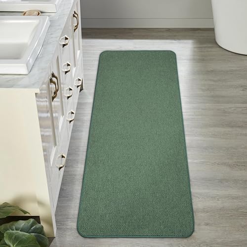 Bosap Bath Mat,Ultra Thin Bathroom Runner Rugs,Large Bath Mats for Bathroom,Quick Dry,Non-Slip,Machine Washable,Low Pile,Bath Rug,Shower Outside,Sink,Home Decor Accessories.Green,2'x5'（24x60inch） - Image 6