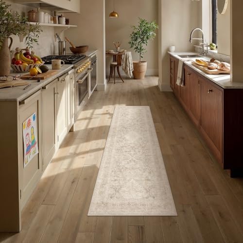 HUGEAR Beige 2x6 Runner Rugs for Hallway Washable Rug Carpet - Image 2
