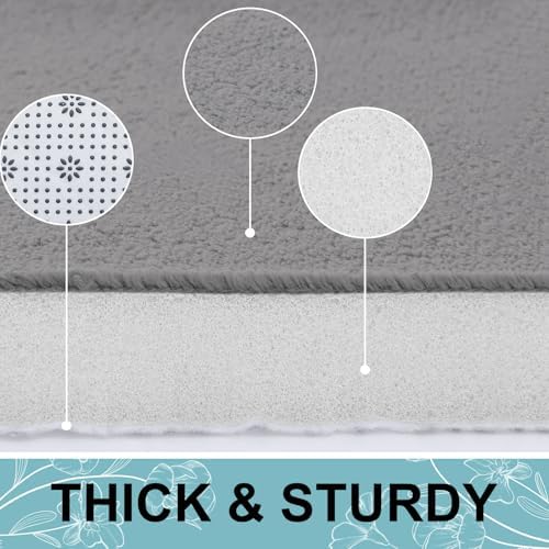 Smiry Memory Foam Bath Mat 44x24, Extra Soft and Absorbent Bathroom Rugs - Image 3