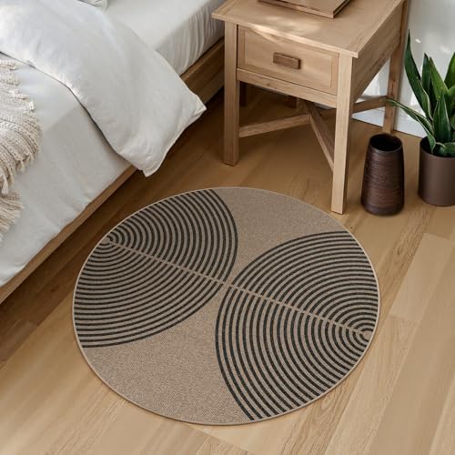 Lahome Modern Rainbow Small Round Rug, 3ft Washable Circle Rug for Doorway - Image 6