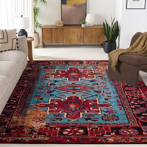 SAFAVIEH Vintage Hamadan Area Rug 11'x15', Red & Light Blue VTH211Q by Unknown