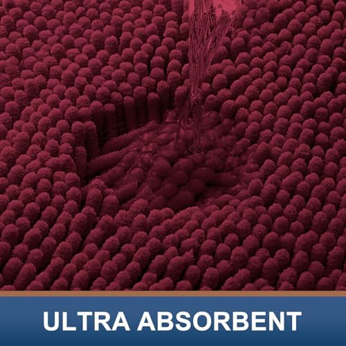 Smiry Bathroom Rugs 44X32, Luxury Chenille Extra Soft Absorbent Bath Mat - Image 4