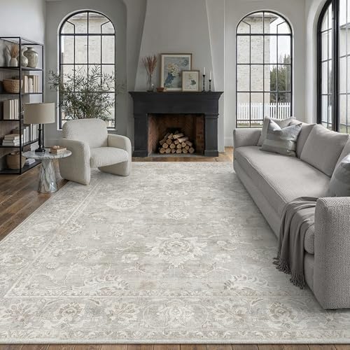9x12 Grey Neutral Area Rug by WondRg