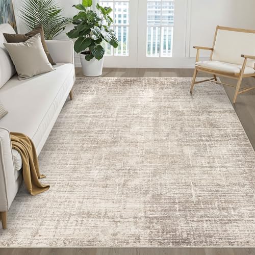 LOONGRUG 5x8 Area Rug Washable Neutral Modern Rug for Living Room Brown by LOONGRUG
