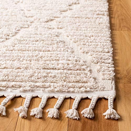 SAFAVIEH Marrakesh Collection Runner Rug - 2'2" x 12', Beige, Moroccan Trellis Design with Tassel Detail, Non-Shedding & Easy to Clean, Ideal for Hallway, Foyer, Entryway, Bedside (MRK517C) - Image 5