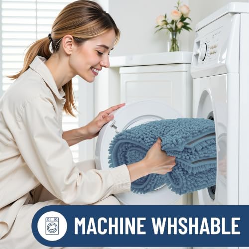 Smiry Bathroom Rugs 96X24, Luxury Chenille Extra Soft Absorbent Bath Mat - Image 6