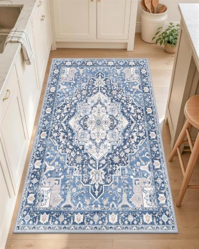 OLANLY 2x4 Washable Accent Rug Non Slip Carpet for Entryway Kitchen Bedside by OLANLY