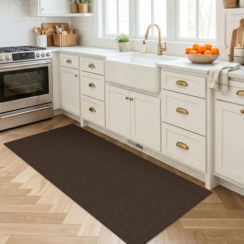 EARTHALL Washable Runner Rug, Non Slip Door Runner, 2x4 Ft, Brown/Coffee - Image 5