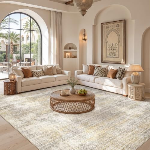 cotiled Boho 10x14 Area Rug for Living Room: Large Moroccan Washable Rug - Image 4