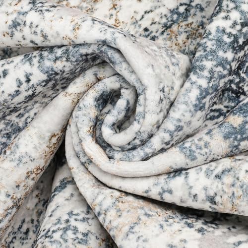 DMOYEST Square Area Rug Living Room Rugs 10x10 Washable Beige Blue Carpet - Image 5