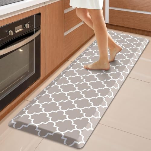 WISELIFE Anti Fatigue Mats for Kitchen Floor, 17.3"x 60", 4/5 Inch, Khaki by WiseLife