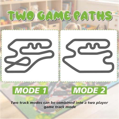 Kids Car Road Play Rug, 8x10 ft Race Track Rug Play Mat - Image 2