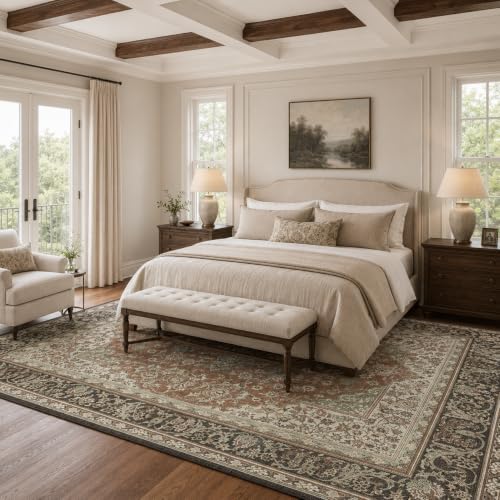 9x12 Area Rugs Washable Large Vintage Rug for Living Room Bedroom - Image 3