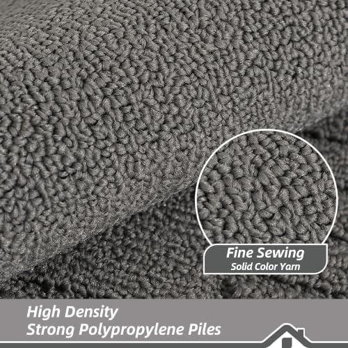 BEQHAUSE Kitchen Rugs 20"x30", Non Slip Washable Kitchen Floor Mat, Grey - Image 6