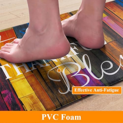 HEBE Anti Fatigue Kitchen Mat Set of 2, Cushioned Kitchen Mats for Floor - Image 3