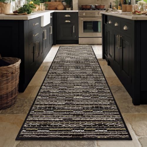 BSICPRO Kitchen Runner, 24"x70" Kitchen Mats for Floor, Black by BSICPRO